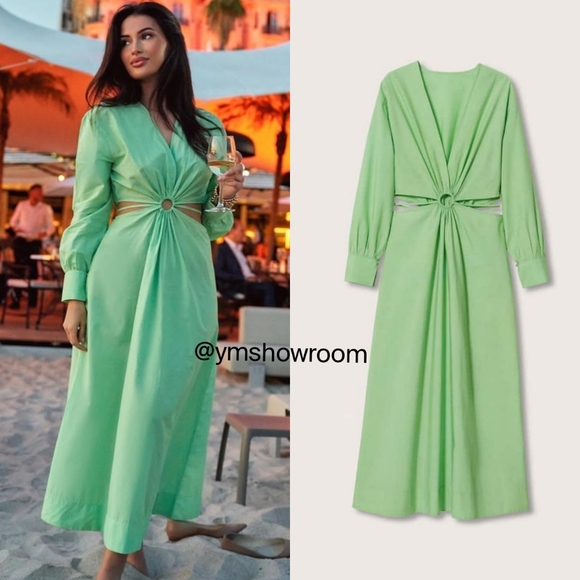 MANGO Vent cotton dress - Picture 8 of 8